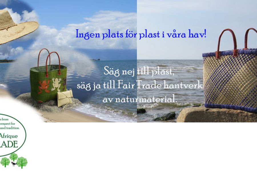 INGEN PLATS FÖR PLAST I VÅRA HAV! - Säg nej till plast, säg ja till Fair Trade hantverk av naturmaterial.